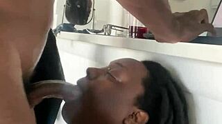 Your Perfect Desk Pet Chokes On Big Black Cock