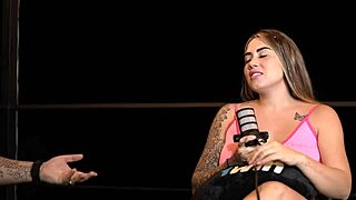 Interview Turns Wild As Sara Blonde Fingers Huge Tits Ass And Squirts Outdoors In Public Heels