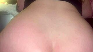 chubby girl's creamy hairy beaver bounces wildly on thick dildo toy