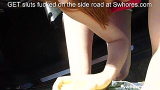 Real Czech redhead hooker sucks cock and fucks for cash 💦