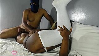 Horny Ebony Amateur Rubs Thick Clit Masturbates Big Ass Pussy