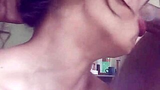 naughty latina wife drools deep on cock before cum drenching domination blowjob