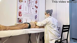 Nurse exam makes patient hard choking on brazilian bimbo's deepthroat