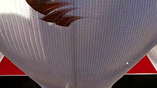 Hot secretary gets HORNY during select gameplay session.