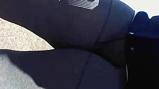 Amazing Close-Up Outdoor Cameltoe Pussy Print