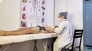 Nurse exam makes patient hard choking on brazilian bimbo's deepthroat