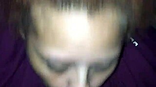bbw babe drops to knees for sloppy deepthroat cock sucking session that leaves him drained