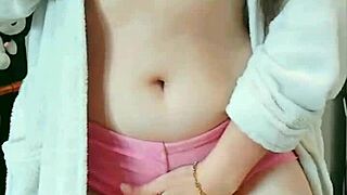 cute pigtail student post-shower gropes big tits horny ahegao pussy touch