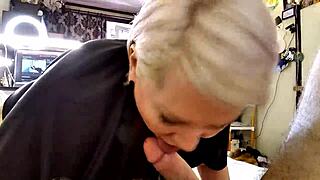 Mature Aimee Paradise Sucks Cock Like a Pro Milf Housewife!