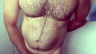 Shower Hide Jerk-Off Cums on Legs