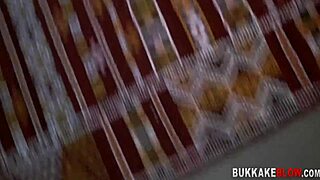 kinky sluts ride cocks then drown in bukkake cum blasts