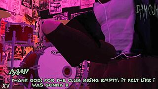 dami dances wild in the packed nightclub tonight