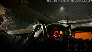 18-Year-Old Teen Sucks Old Cock Desperately in Public Parking Lot