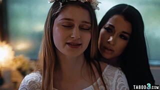 skinny alex coal licks big boobed bride bunny colby pussy