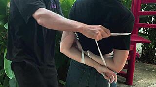 uhh this park beauty got all tangled and tickled bad...