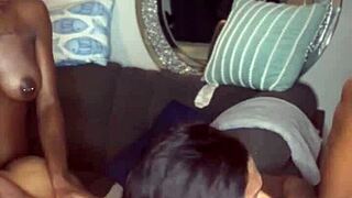 threeway ebony amateurs creampie juicy big pussy lips tight