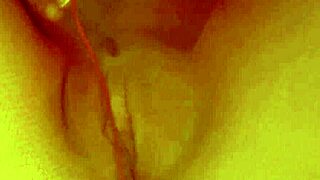 yo check this redhead babe's shaved pussy up close in pantyhose getting wet