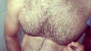 Shower Hide Jerk-Off Cums on Legs