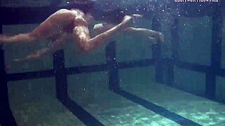 😍 katka & barbara's big tits bounce underwater... tight pussies teased poolside!👙💦