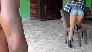 bbc negro pounds hotwife boss's big tits pussy bareback anal creampie on farm in full xvideo