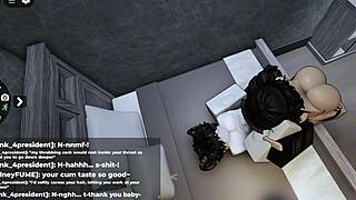 roblox cum loving slut gets her ass soaked in hot loads