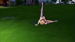 raven hits gym hard showing off big tits in comic workout scene