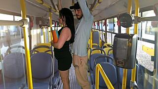 hot student gets her tight pussy pounded rough by stranger on crowded public bus ride!