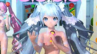 Goddess Hatsune Miku nude mod shows big ass tits and juicy boobs