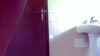 wet ebony teen masturbates in bathtub squirting pussy cream solo homemade