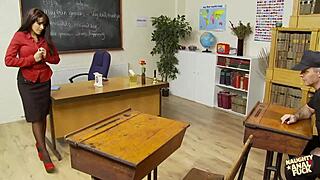 thick busty spanish teacher valery summer's juicy ass railed deep by student in heels