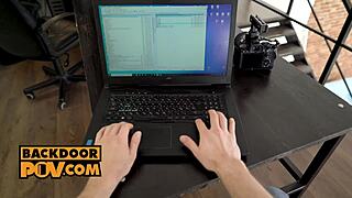 pov babe alexis crystal bends over banging your cock anally