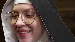 bodybuilder whore in costume sucks fucks huge cock cum covered face vicious monastery