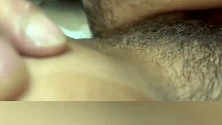 Hot Indian ebony babe's wet pussy gets licked deep during dirty kissing session