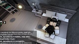 roblox cum loving slut gets her ass soaked in hot loads