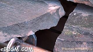 Bound Couple's Bent-Over Bondage Game Unleashes Rough Desires