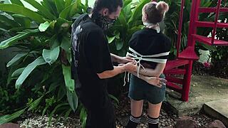 uhh this park beauty got all tangled and tickled bad...