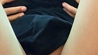 Pretty chubby latina teen shoves cucumber deep in shaved pussy on bed