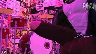 dami dances wild in the packed nightclub tonight