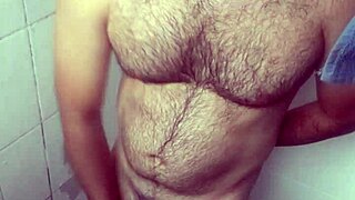 Shower Hide Jerk-Off Cums on Legs