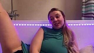 horny sexy student teen fingers fat ass big tits to orgasm in bathroom?