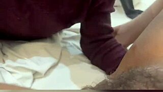 Hot Indian ebony babe's wet pussy gets licked deep during dirty kissing session