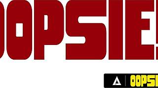 oops my bestie kira noir gets so wet watching her hubby leashed like a dog