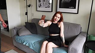 i got punished hard in the garage by my redhead gf 😈🔥