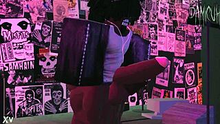 dami dances wild in the packed nightclub tonight