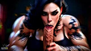 Black Haired Goth Vixen Fucked Hard Anal And Deepthroat Sucking In 100 Ai 4k Hentai