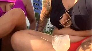 lonely african milf flashes wildly on empty beach plotting mischief behind husband's back