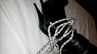 pato22cd tightly bound in intense bondage session