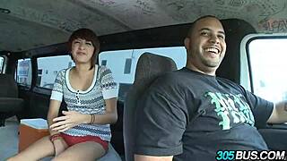 yo this short redhead teen 18+ gets fucked hard by strangers on bus