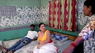 indian bhabhi and stepsis share husband's cock in juicy ffm creampie 😋💦