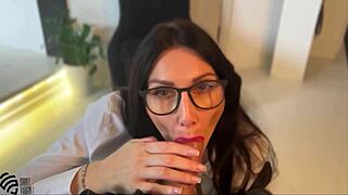 Secretary Casting Ends with Cumshot Facial and Mouthful in Bold Interview Roleplay